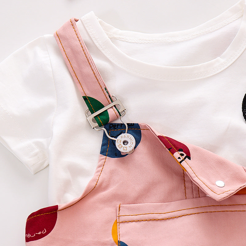 2-Piece Baby Boy Multicolors Dots Overall