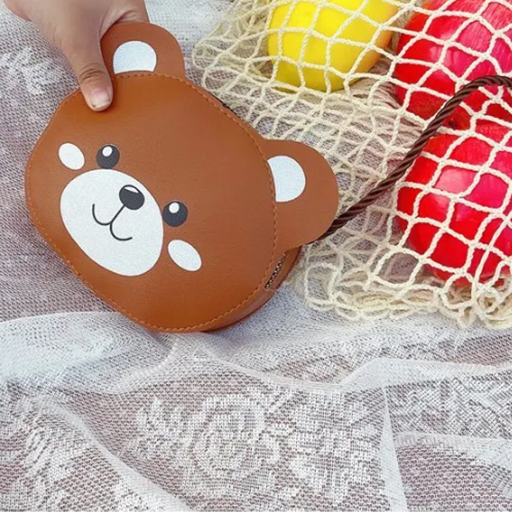 Kids Girl Crossbody Cute Cartoon Bear Print Shoulder Bag