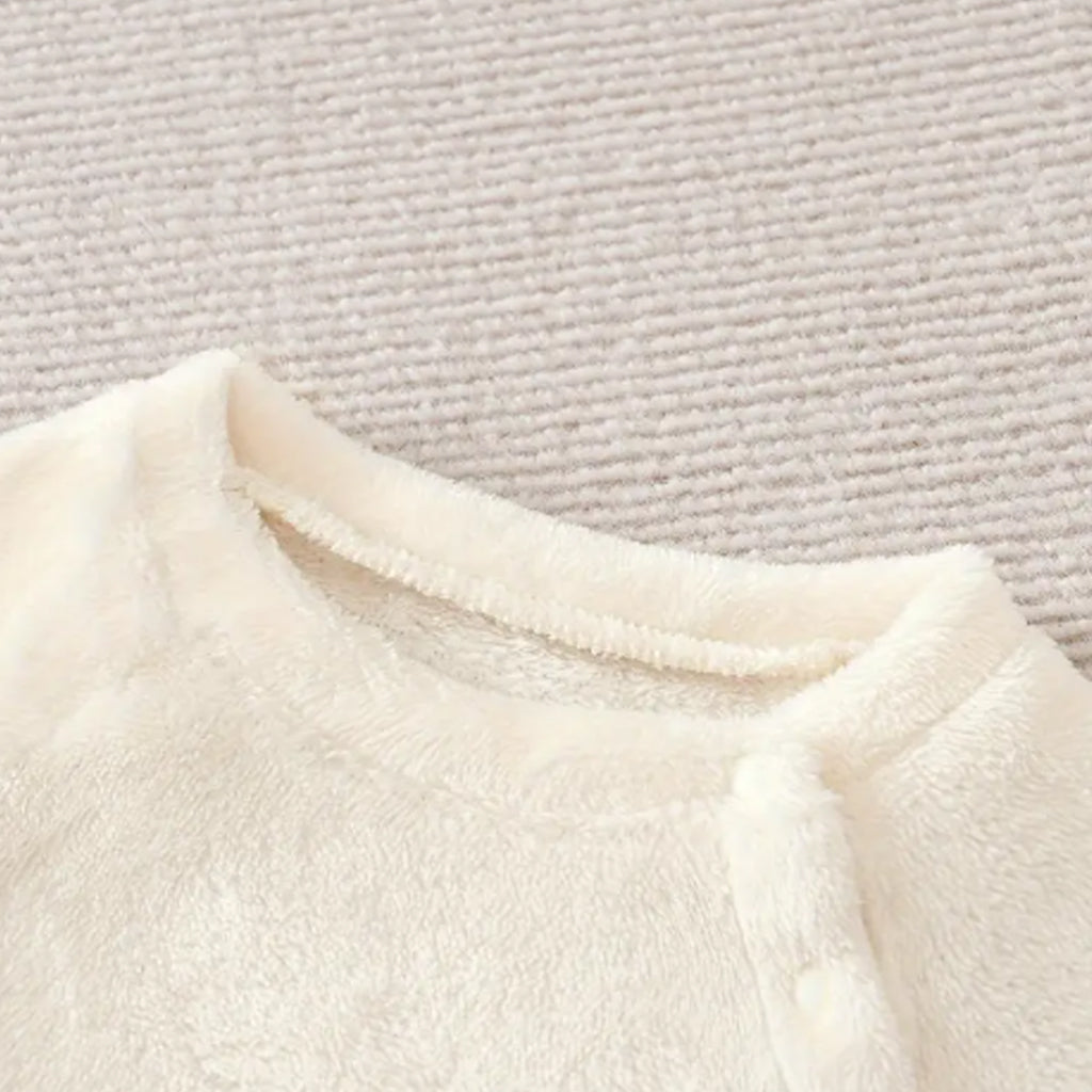 Baby Boy 3D Puppy Flannel Long-Sleeve Romper