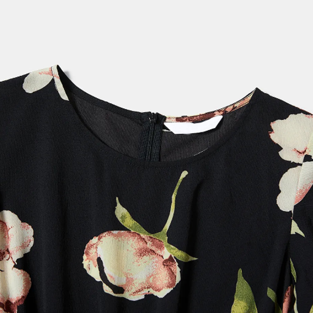 Floral Print Ruffle Sleeve Jumpsuits for Mommy and MeFloral Print Ruffle Sleeve Jumpsuits