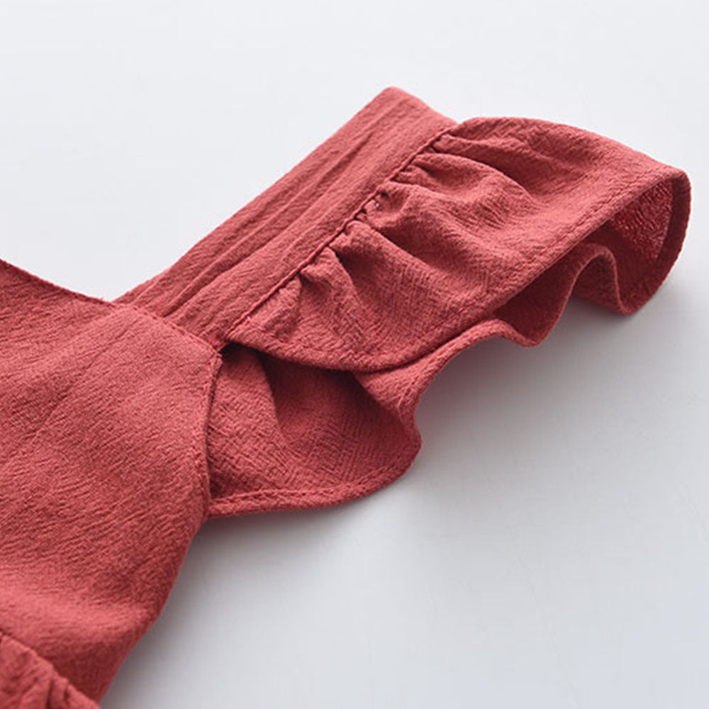 Baby Girl Flounce Layered Flutter Sleeve Baby Dress