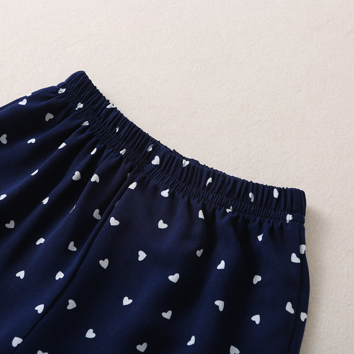 Baby Girl Bowknot Design Heart Print Camisole and Trouser with Headband Set