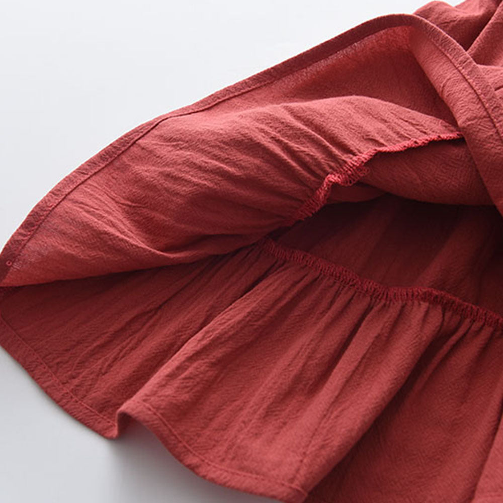 Baby Girl Flounce Layered Flutter Sleeve Baby Dress