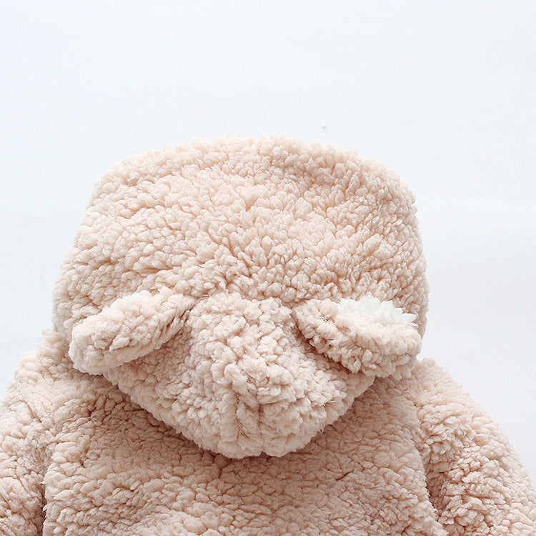 Baby Boy Bear Paw / Print Design Thermal Fleece Lined Hooded Zipper