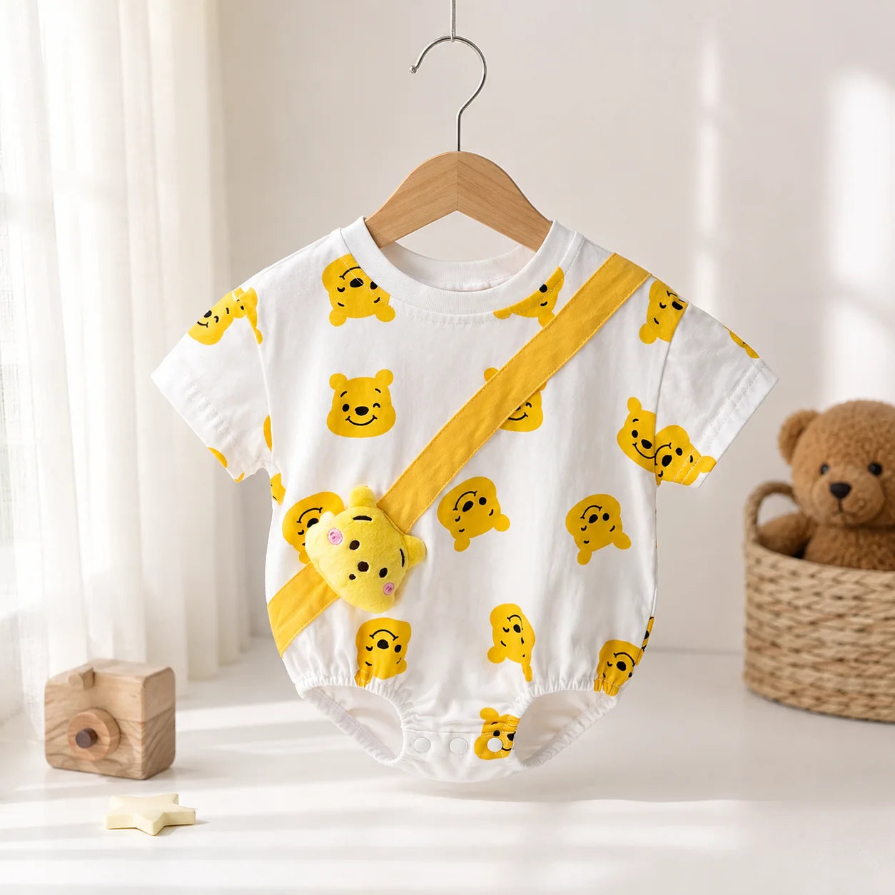 Baby Boys Cute Bear Print Romper