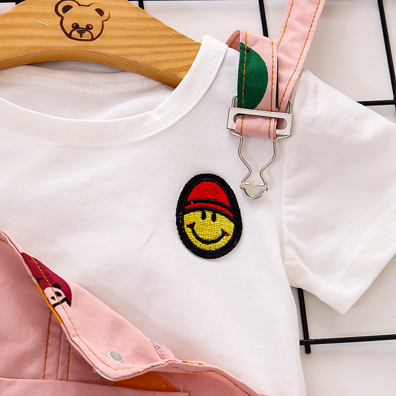 2-Piece Baby Boy Multicolors Dots Overall