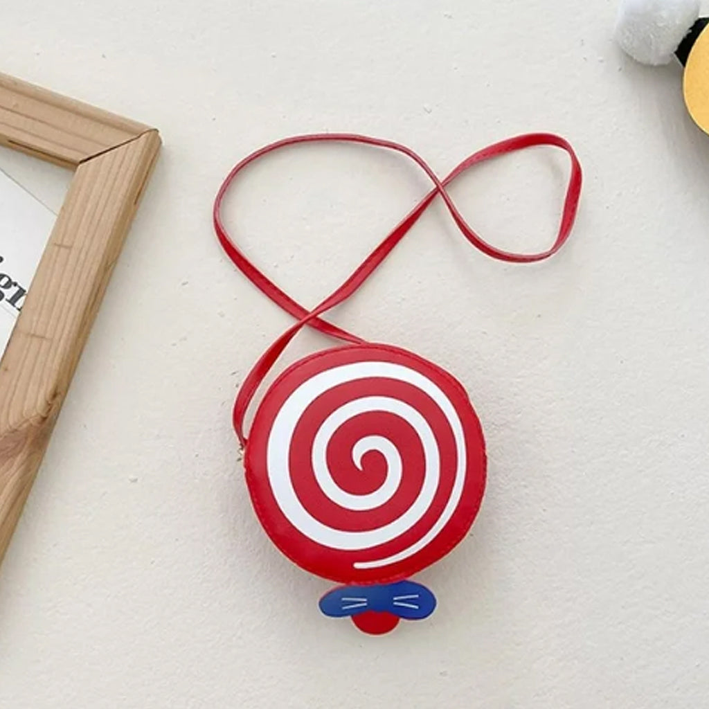 Cute Small Round Fashion Lollipop Pattern Crossbody Bag for Girls