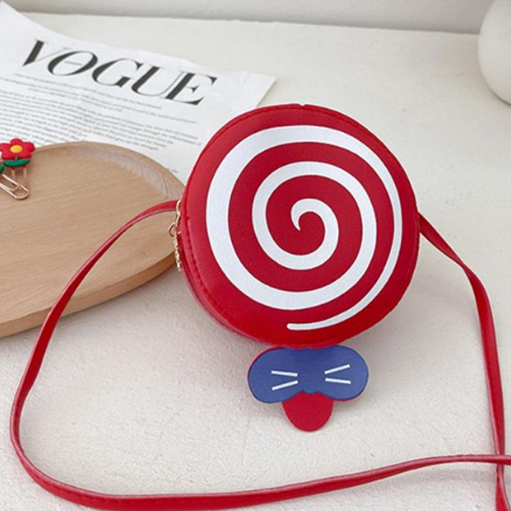Cute Small Round Fashion Lollipop Pattern Crossbody Bag for Girls