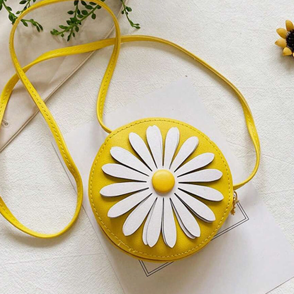 kids Girl Sweet Adorable Shoulder Bag with Daisy Color Scheme