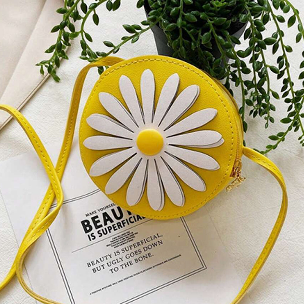 kids Girl Sweet Adorable Shoulder Bag with Daisy Color Scheme