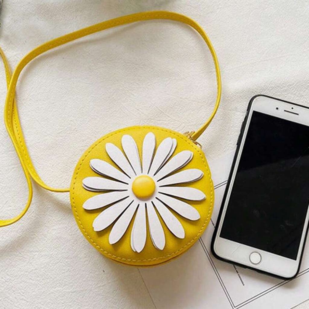 kids Girl Sweet Adorable Shoulder Bag with Daisy Color Scheme