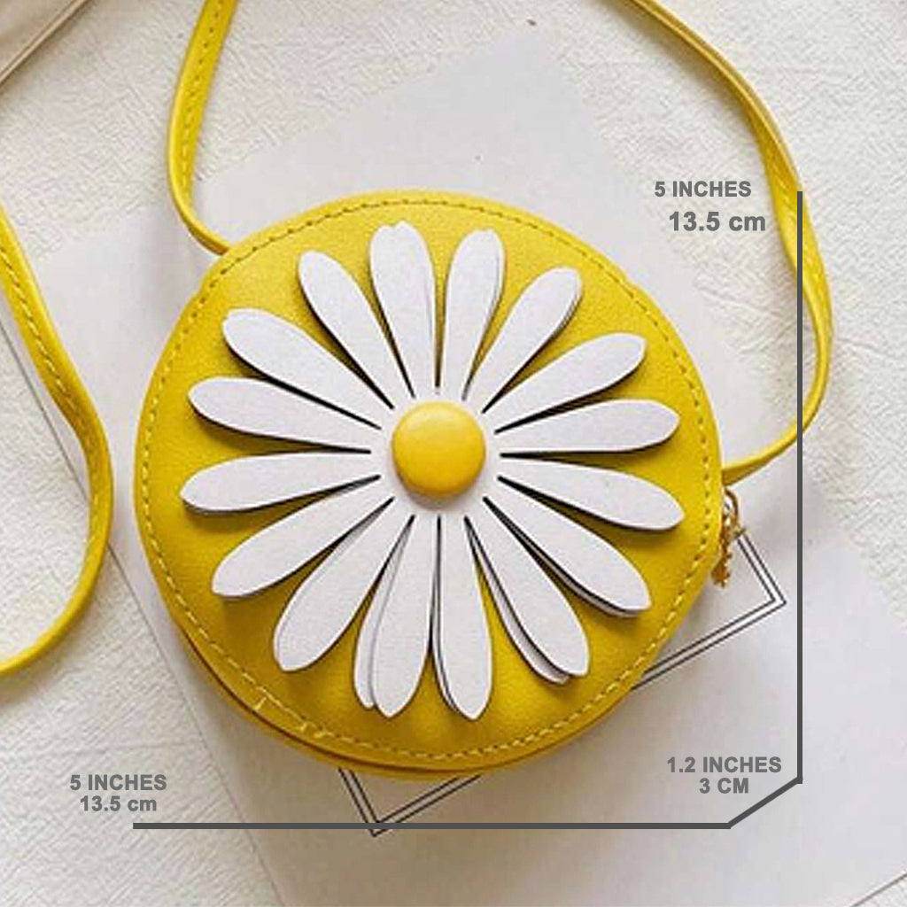 kids Girl Sweet Adorable Shoulder Bag with Daisy Color Scheme