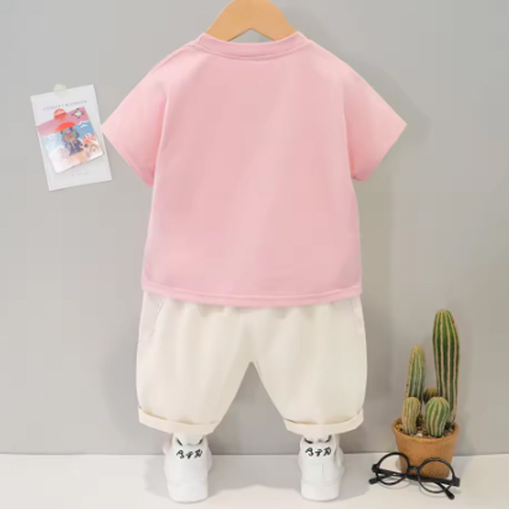 Baby Boy Causal Cartoon Bear Summer Shirt With Shorts Sets