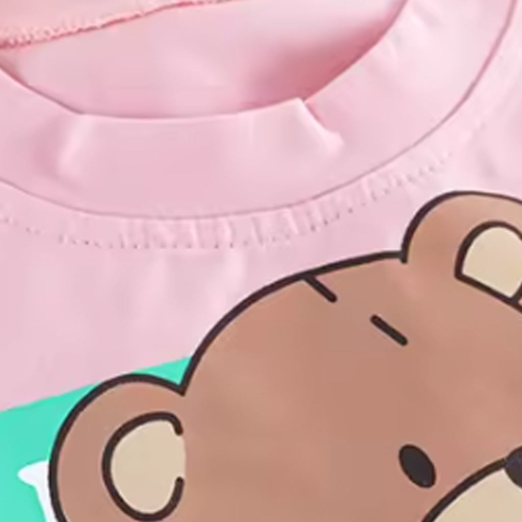 Baby Boy Causal Cartoon Bear Summer Shirt With Shorts Sets