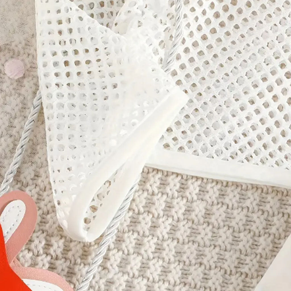 3Pcs Toddler Girl Solid Colour Mesh Grip Pullover, Cami Top, and Solid Skirt