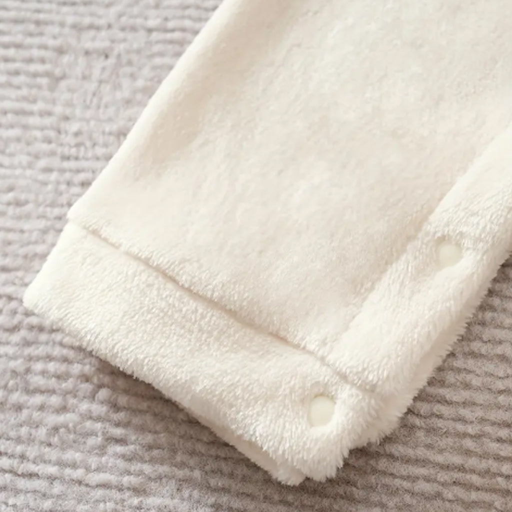 Baby Boy 3D Puppy Flannel Long-Sleeve Romper