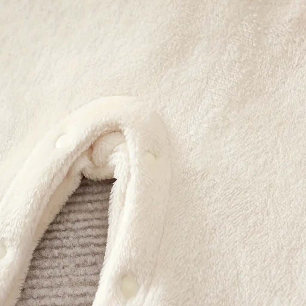 Baby Boy 3D Puppy Flannel Long-Sleeve Romper