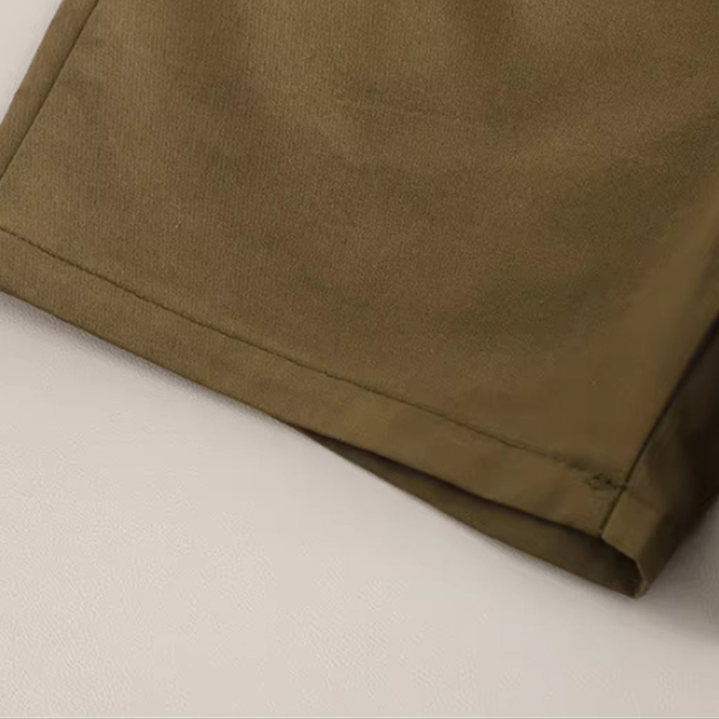 2Pcs Baby Boy Short Sleeve Solid Tee With Soft Giraffe Design Suspender