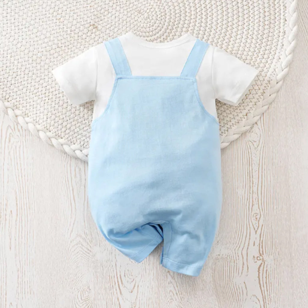 Baby Boy Cute 3D Octopus Design Round Neck Short-Sleeve Romper