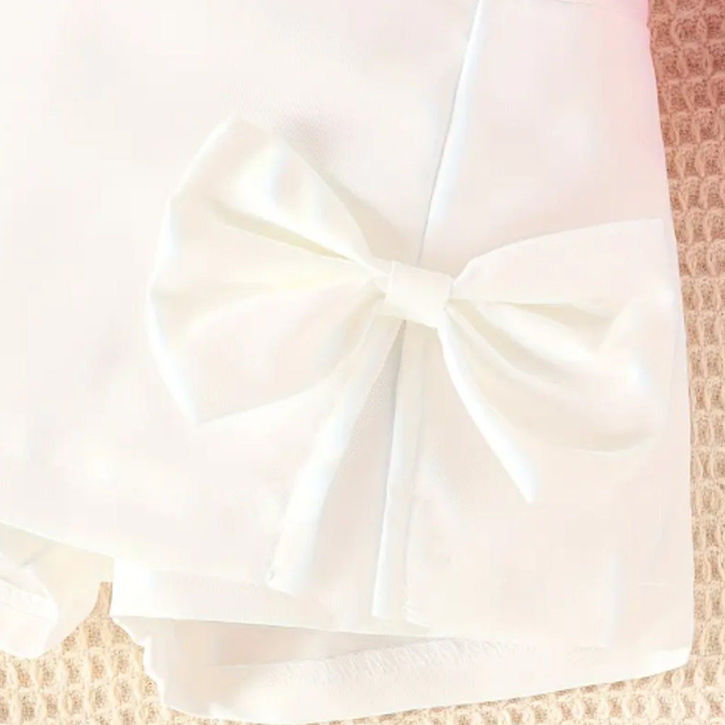 3pcs Baby Girl 3D Mesh Flower Decor Cami Top and Shorts with Crossbody Bag Set