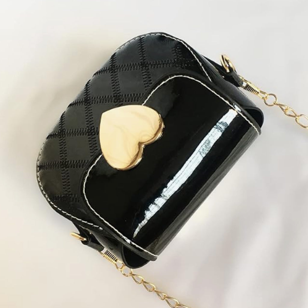 Baby Girls Causal Embossed Heart Pattern Shoulder Bag