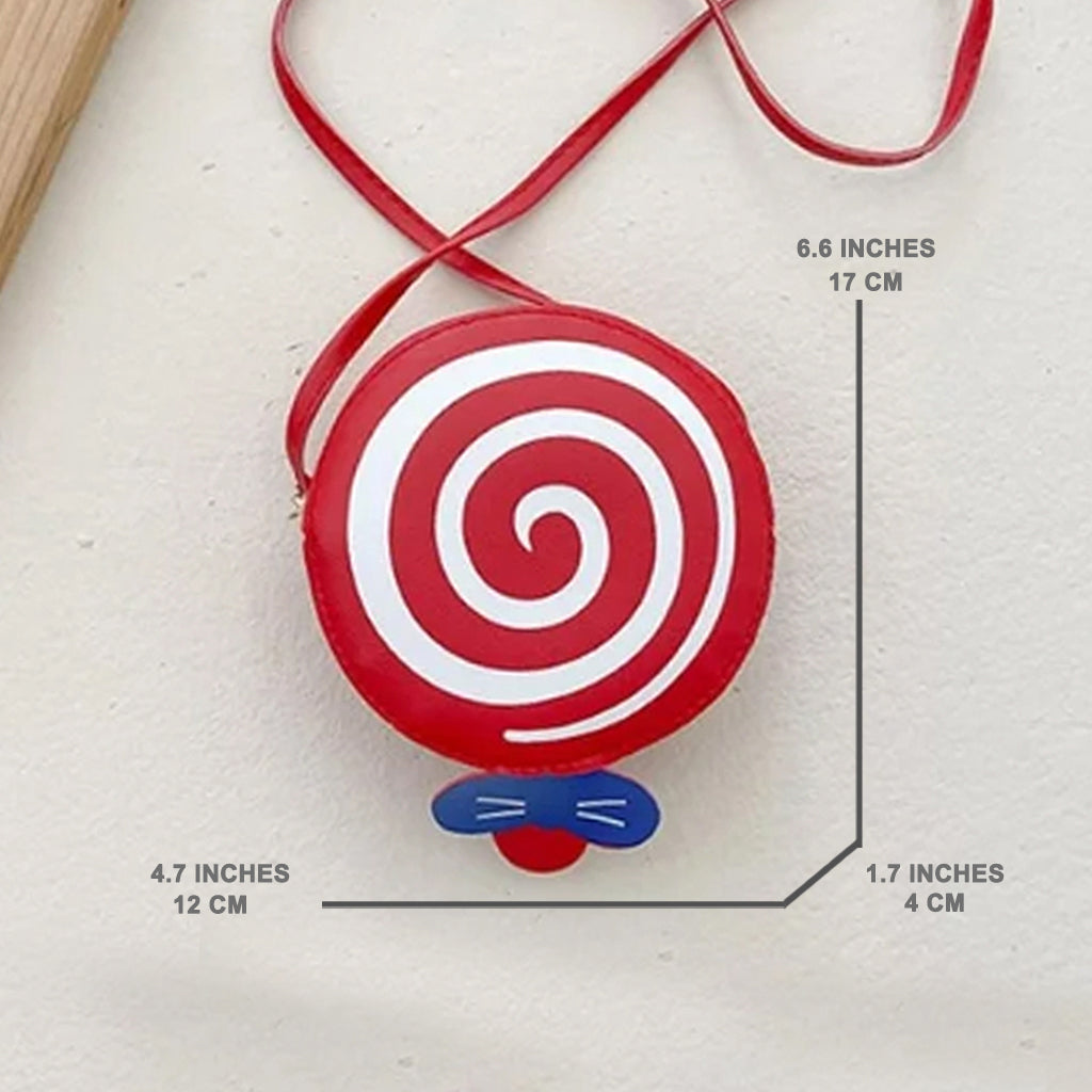 Cute Small Round Fashion Lollipop Pattern Crossbody Bag for Girls