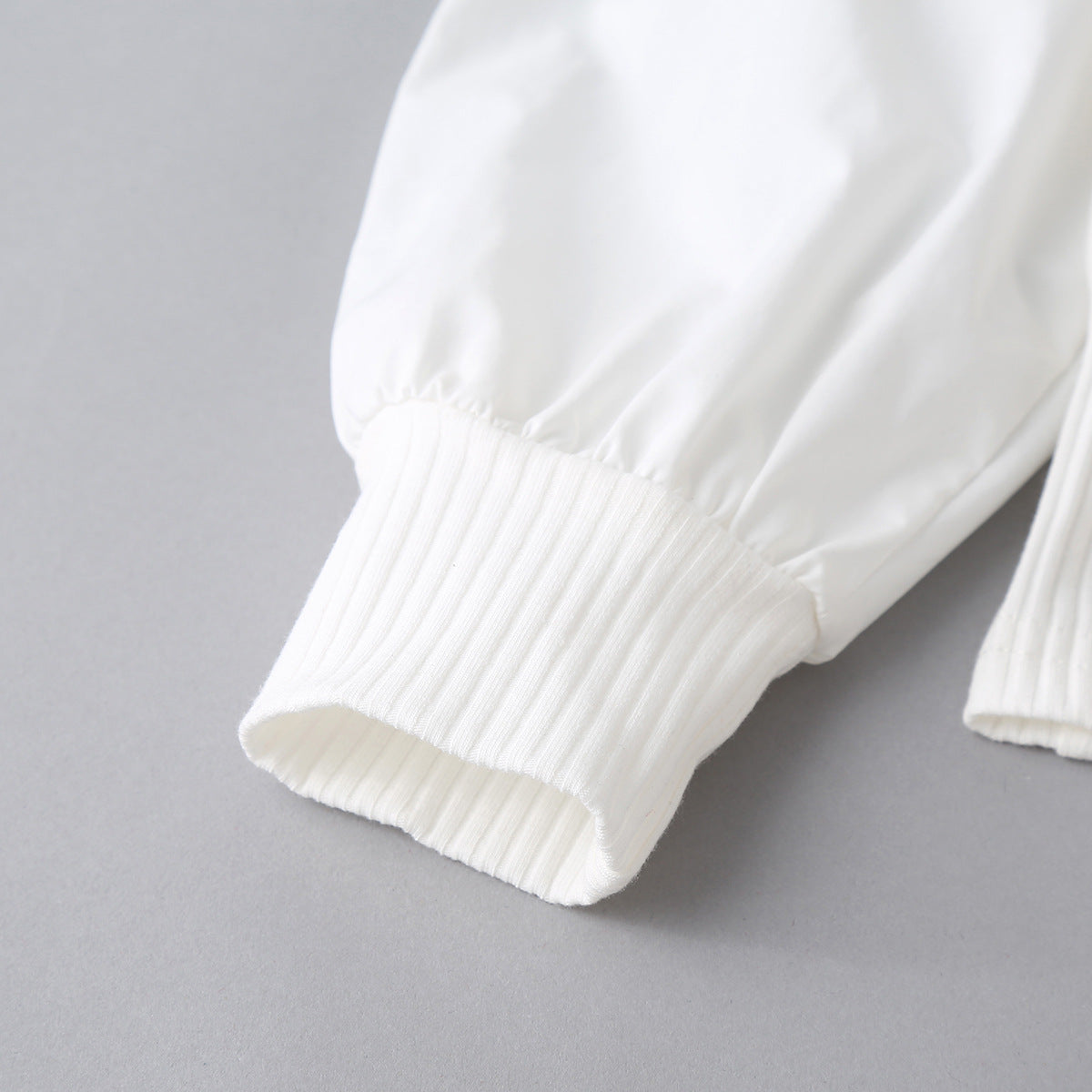 2pcs Toddler Girl Puff-sleeve Top and Belted Faux Leather Pants Set