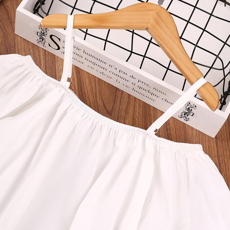 Baby Toddler Solid Lace Hollow Out Off Shoulder White Dress