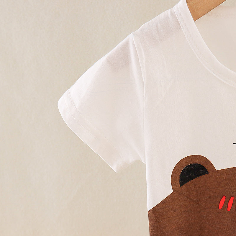 2-Piece Bear and Watermelon Print Baby Boy Set