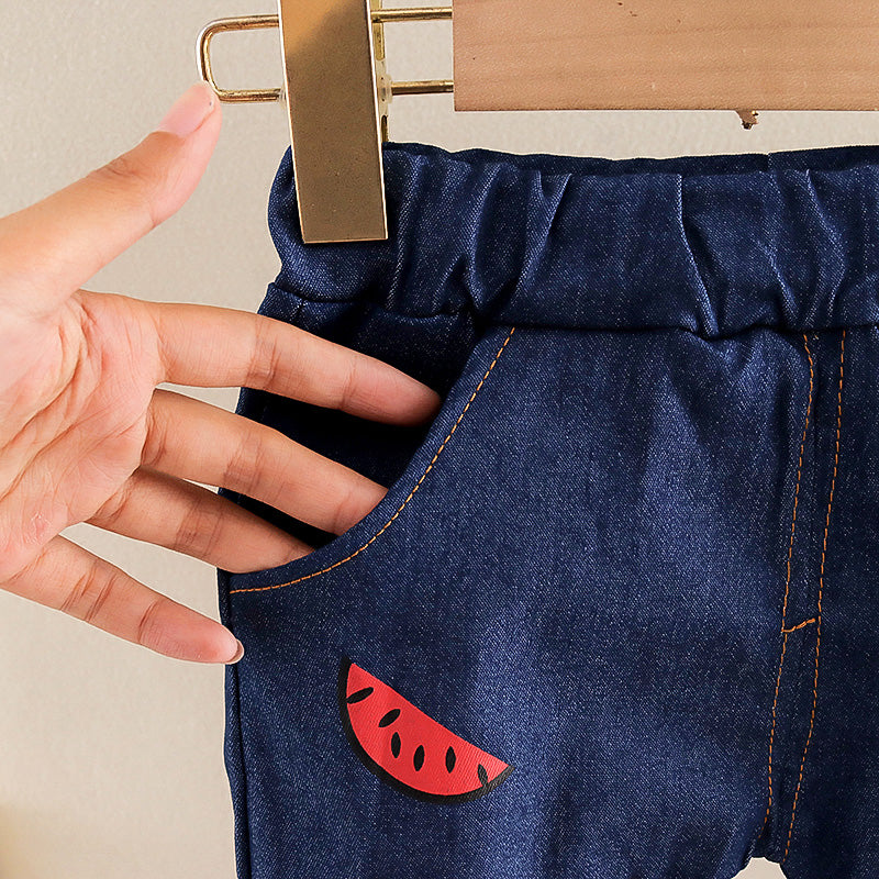 2-Piece Bear and Watermelon Print Baby Boy Set