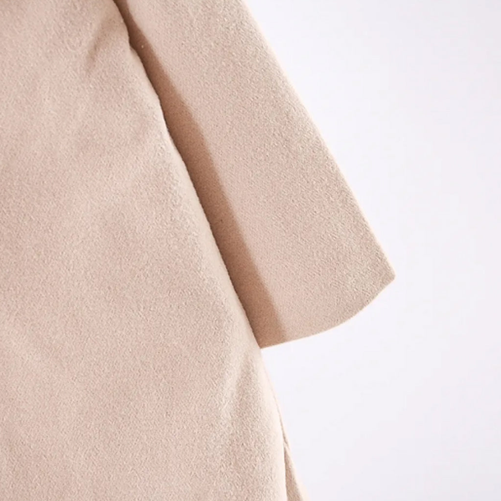 Toddler Girl Button Design Raglan Sleeve Solid Jacket Coat