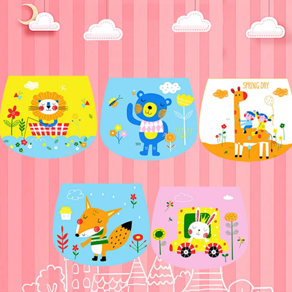 5 pack Baby Sweat absorbent Towel Gauze Sweat Pad Back Towel for Infant Toddler Newborn Kindergarten Baby Random Pattern